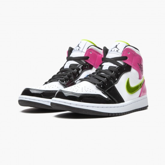 Pánské Jordan 1 Mid White Black Cyber Pink CZ9834-100 Jordan Boty