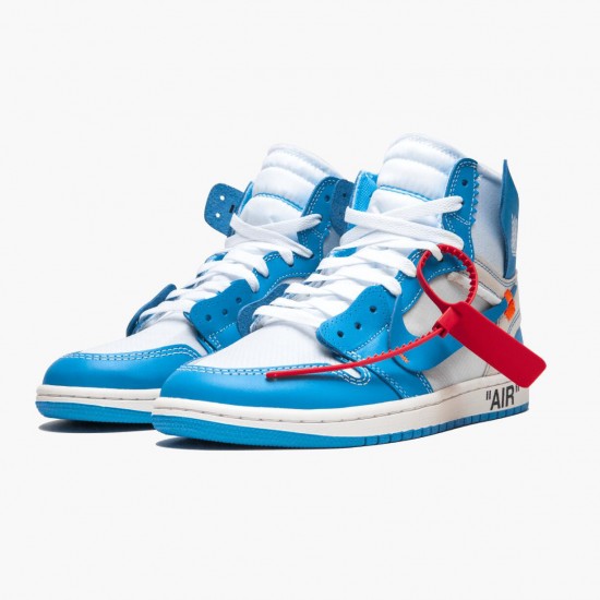 Dámské/Pánské Jordan 1 Retro High Off-White University Blue AQ0818-148 Jordan Boty