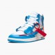 Dámské/Pánské Jordan 1 Retro High Off-White University Blue AQ0818-148 Jordan Boty