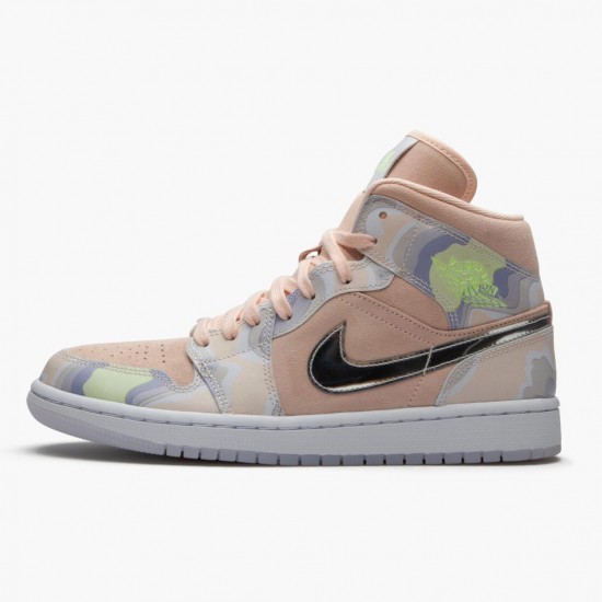 Dámské/Pánské Jordan 1 Mid SE P(Her)spectate Washed Coral Chrome CW6008-600 Jordan Boty