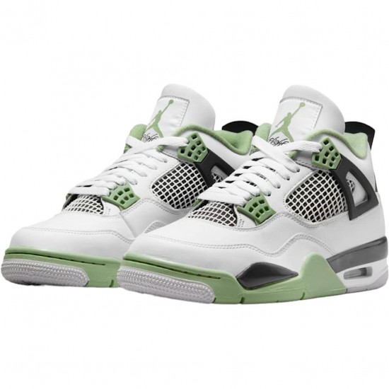 Pánské Jordan 4 Retro White Oil Green Dark Ash AQ9129-103 Jordan Boty