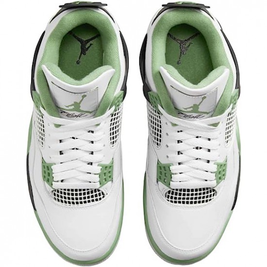 Pánské Jordan 4 Retro White Oil Green Dark Ash AQ9129-103 Jordan Boty