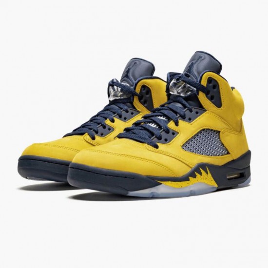 Dámské/Pánské Jordan 5 Retro Michigan 2019 AmarilloCollege Navy CQ9541-704 Jordan Boty