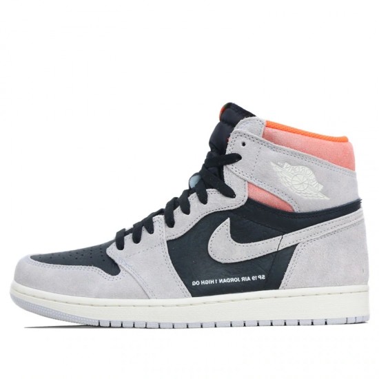 Jordan 1 Retro High "Neutral Grey Hyper Crimson" Pánské/Dámské Boty 555088-018