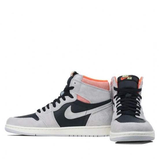 Jordan 1 Retro High "Neutral Grey Hyper Crimson" Pánské/Dámské Boty 555088-018