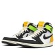 Jordan 1 Retro High "White Black Volt University Gold" Dámské/Pánské Boty 555088-118