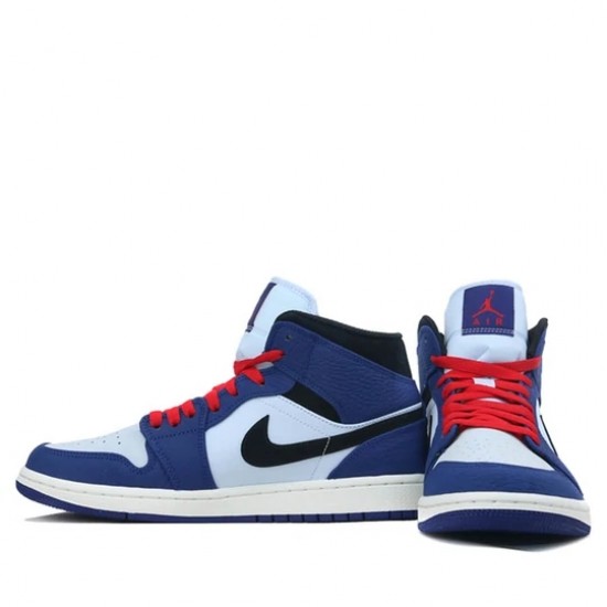 Jordan 1 Mid "Deep Royal Blue Black" Dámské/Pánské Boty 852542-400