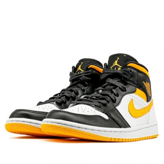 Jordan 1 Mid "Laser Orange Black" Dámské/Pánské Boty CV5276-107