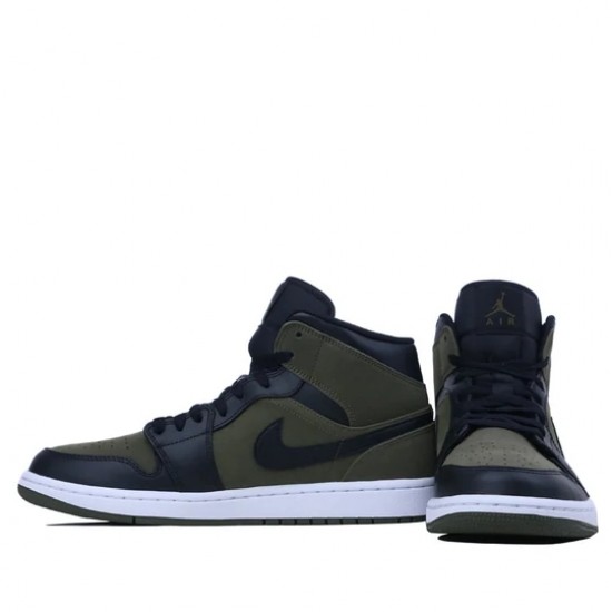 Jordan 1 Mid "Olive Canvas" Dámské/Pánské Boty 554724-301