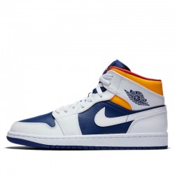 Jordan 1 Mid "Royal Blue Laser Orange" Dámské/Pánské Boty 554724-131