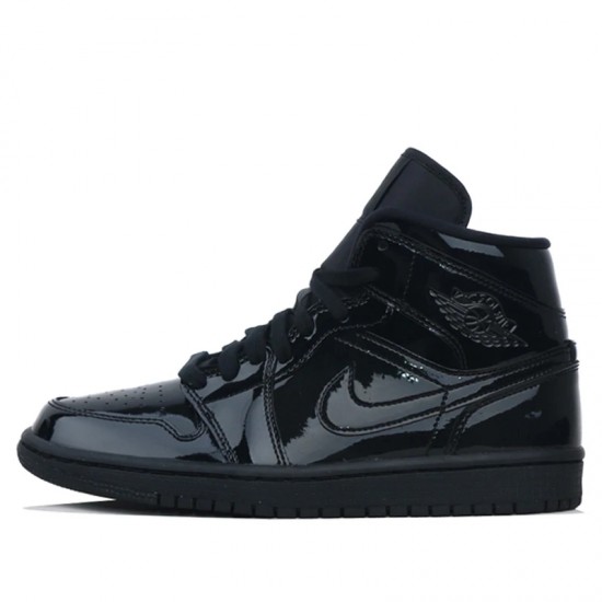 Jordan 1 Mid SE "Triple Black Patent" Pánské Boty BQ6472-002