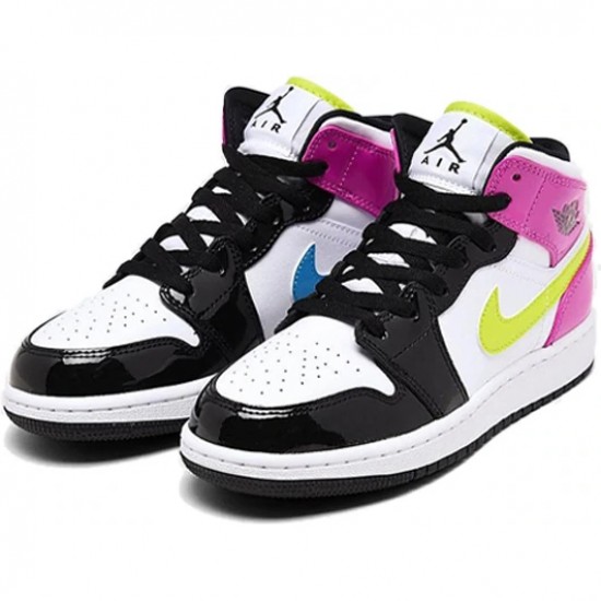 Jordan 1 Mid "White Black Cyber Pink" Dámské Boty CZ9835-100