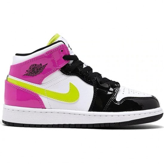 Jordan 1 Mid "White Black Cyber Pink" Dámské Boty CZ9835-100