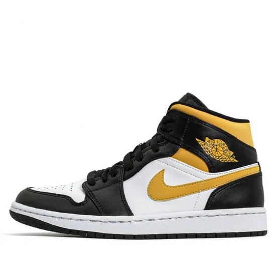 Jordan 1 Mid "White Pollen Black" Dámské/Pánské Boty 554724-177