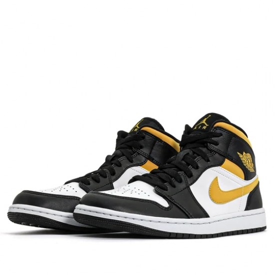 Jordan 1 Mid "White Pollen Black" Dámské/Pánské Boty 554724-177