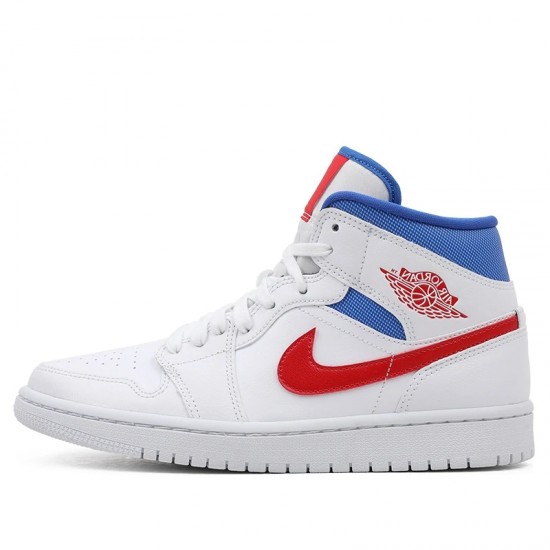 Jordan 1 Mid "White Red Royal" Dámské/Pánské Boty BQ6472-164