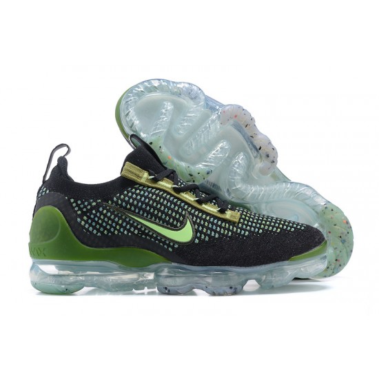 Dámské/Pánské Nike Air VaporMax 2021 Flyknit Černá Zelená DQ7640-001 Obuv